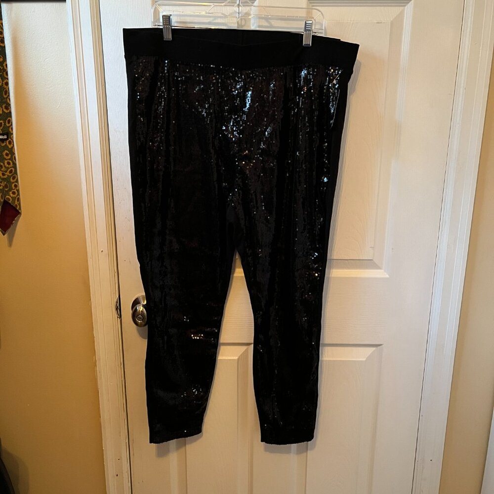 NWT Torrid Sequin Pants Plus Size Size 3 Black Glittery Fashion Gorgeous Eras